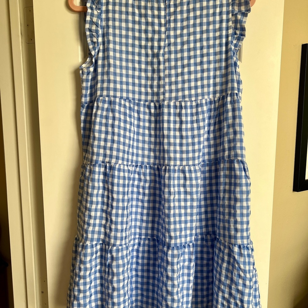 Kirundo loose fitting ruffle sleeveless crew neck swing babydoll dress - Sz M - Picture 4 of 5